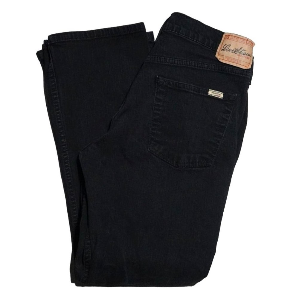 Levis Signature Jeans Womens Size Misses 12 Short Black Denim Boot Cut Stretch - Picture 7 of 10